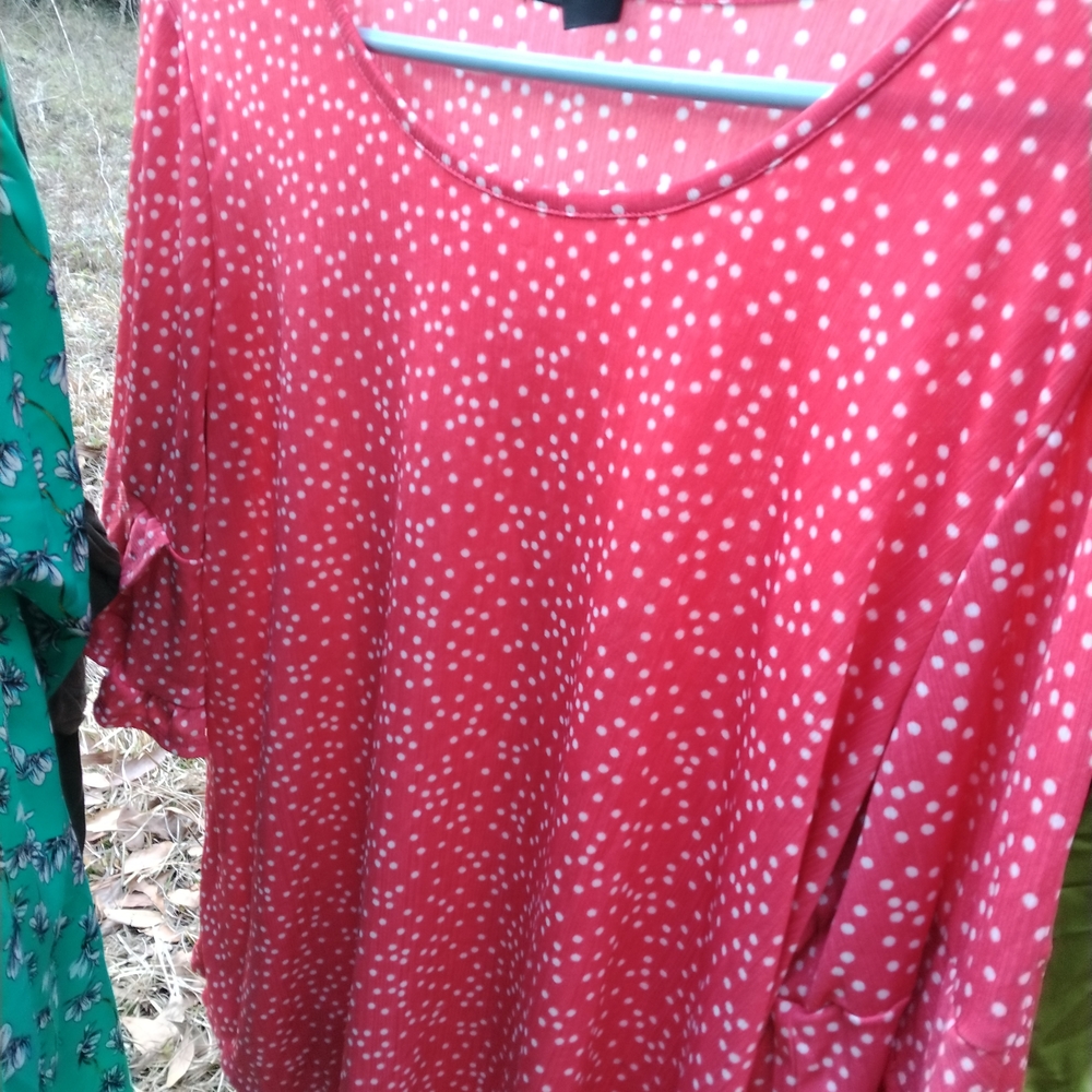 Red Polka Dot Women's Blouse
